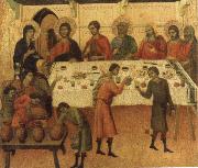 Duccio di Buoninsegna The marriage Feast at Cana oil painting on canvas